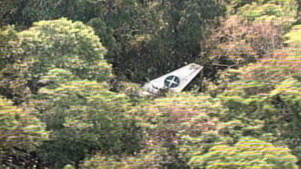 Avião da Varig caiu em Marabá. — Foto: TV Globo/Reprodução