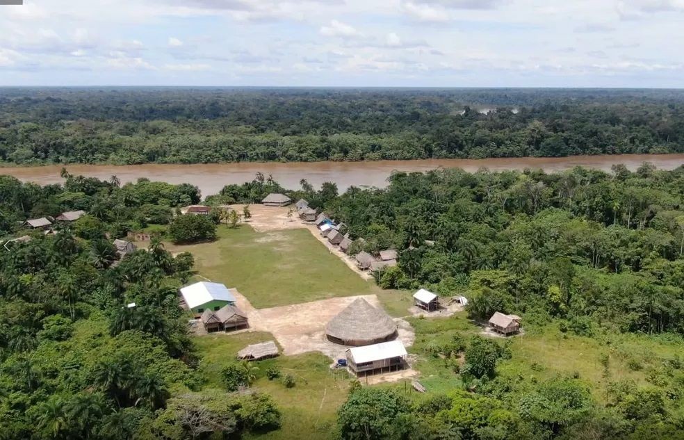 Aldeia São Luiz, na Terra Indígena Vale do Javari, no Amazonas — Foto: Coordenação Regional da FUNAI - Vale do Javari
