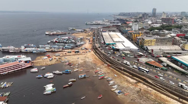 Rio Negro está mais de 3 metros abaixo da cota de normalidade em Manaus, informa SGB