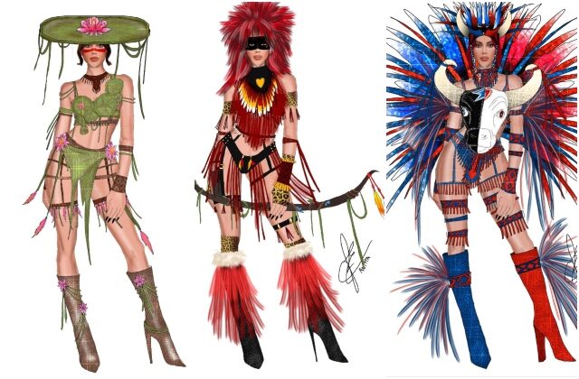 Artista cria figurinos inspirados em lendas para ensaios da Anitta 2026; veja os da Amazônia