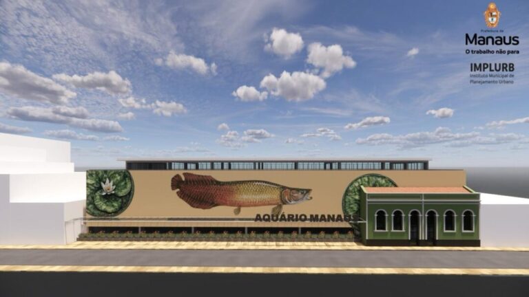 Manaus terá aquário municipal e rooftop com vista para o Rio Negro, anuncia prefeitura