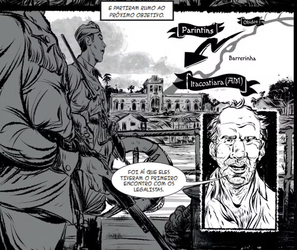 historia em quadrinhos batalha naval amazonas