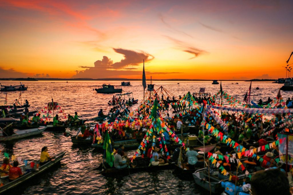 Círio fluvial em Oriximiná. Foto: Vitor Bemerguy SECOM PMO