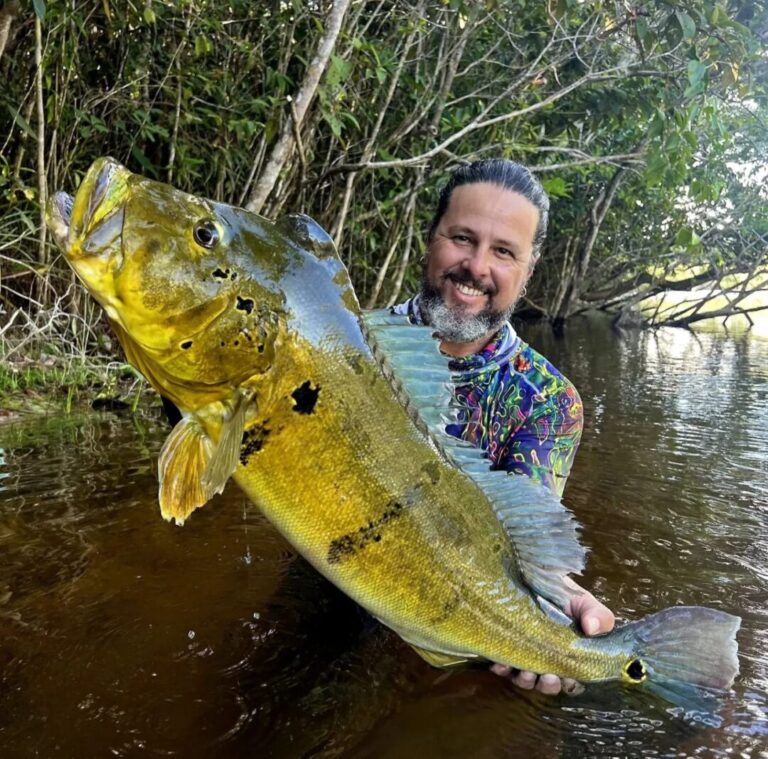 Tucunaré Vazzoleri rende recorde histórico na pesca esportiva para amazonense