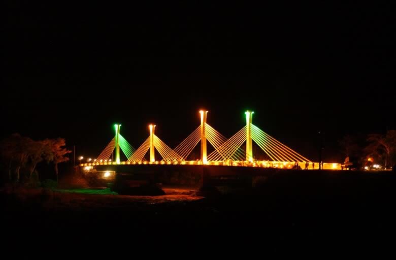 Imagem colorida mostra ponte da Integração Brasil-Peru/ Foto: Secom-Acre