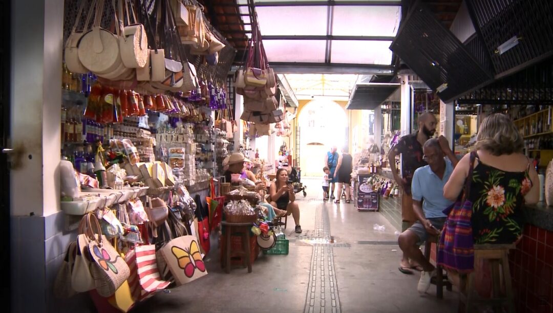 interior do mercado das tulhas, em são luis, no maranhão

