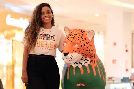 Belém vira galeria a céu aberto com estátuas de onças coloridas