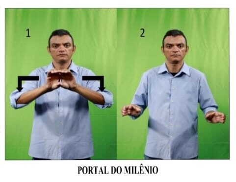 Portal do Milênio, um dos pontos turísticos de Roraima, em Libras