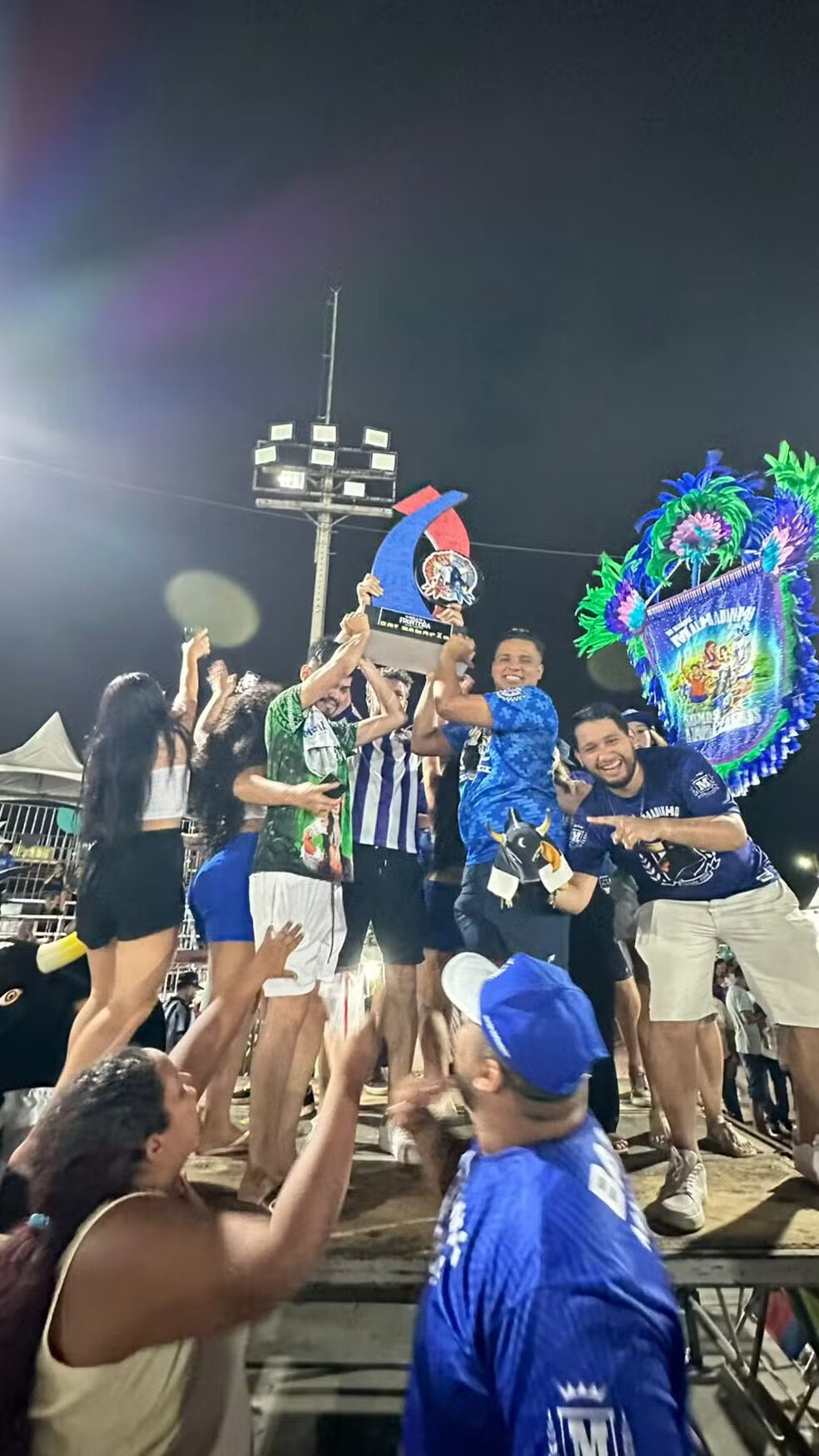 Comemoração do Boi Malhadinho no duelo na fronteira 2025. Foto: Bruno Erpidio