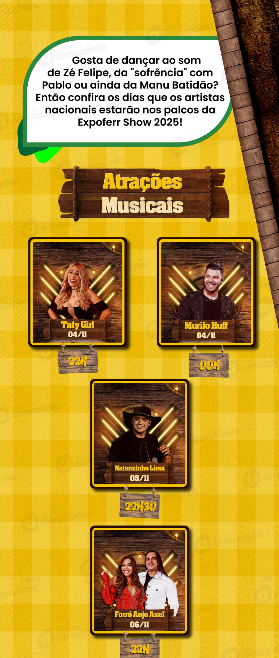 atrações nacionais na Expoferr Show 2025