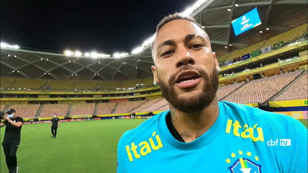 Neymar na Arena da Amazônia em Manaus. Foto: Reprodução/ CBF TV