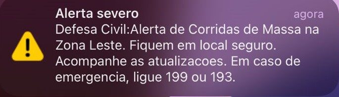 alerta de corridas de massa, defesa civil alerta de Manaus