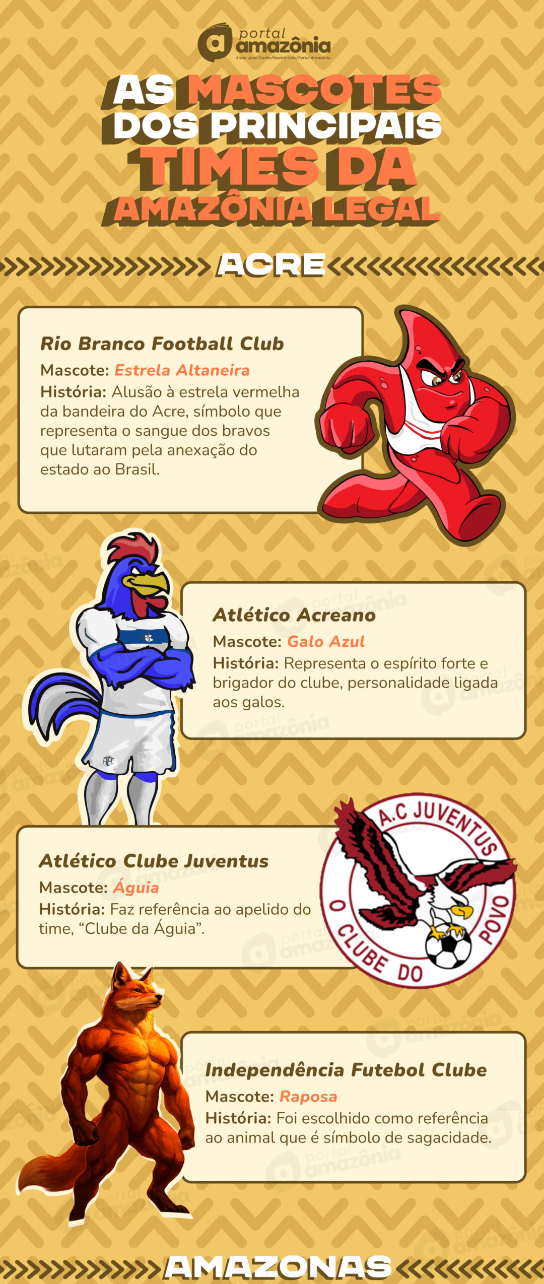 Você conhece as mascotes dos times de futebol da Região Norte?