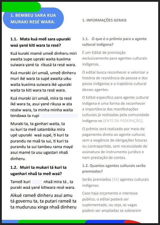 Trecho do edital de premiação. Imagem: Reprodução/MinC