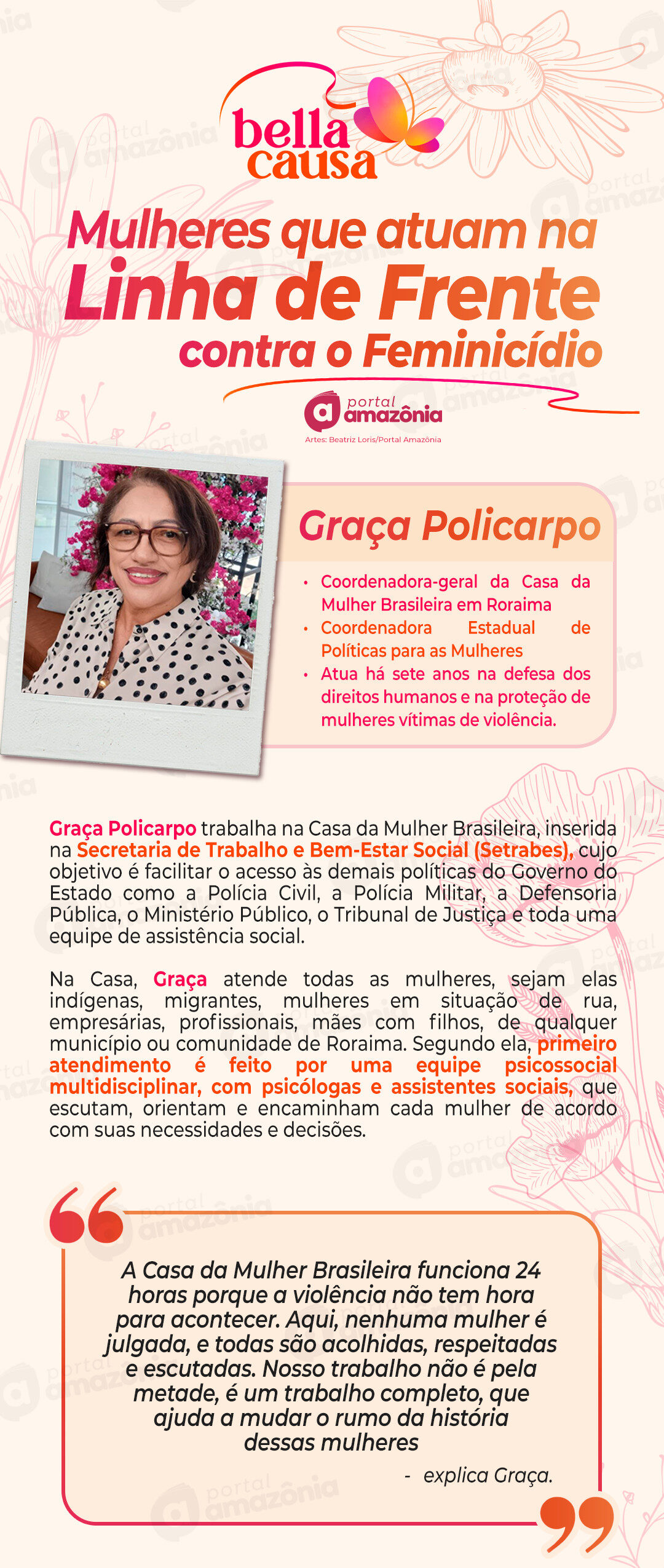 Conheça mulheres que atuam na linha de frente contra o feminicídio em Roraima