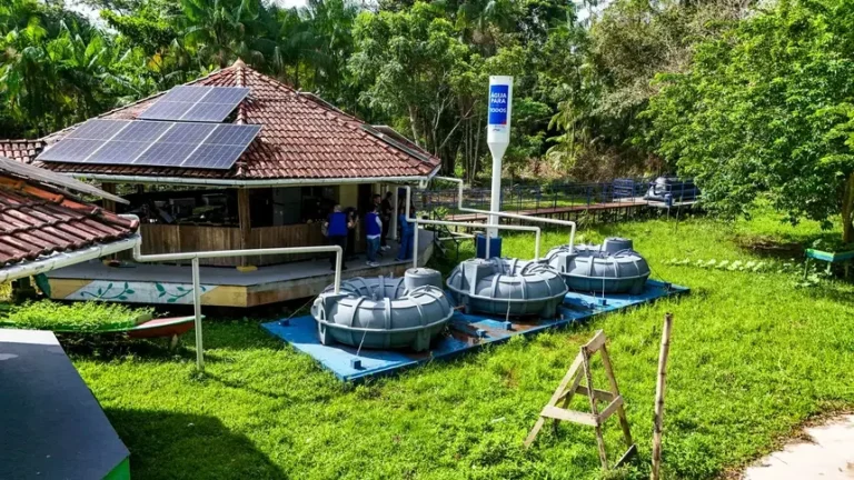 Água da chuva é transformada em potável em escola ribeirinha de Belém