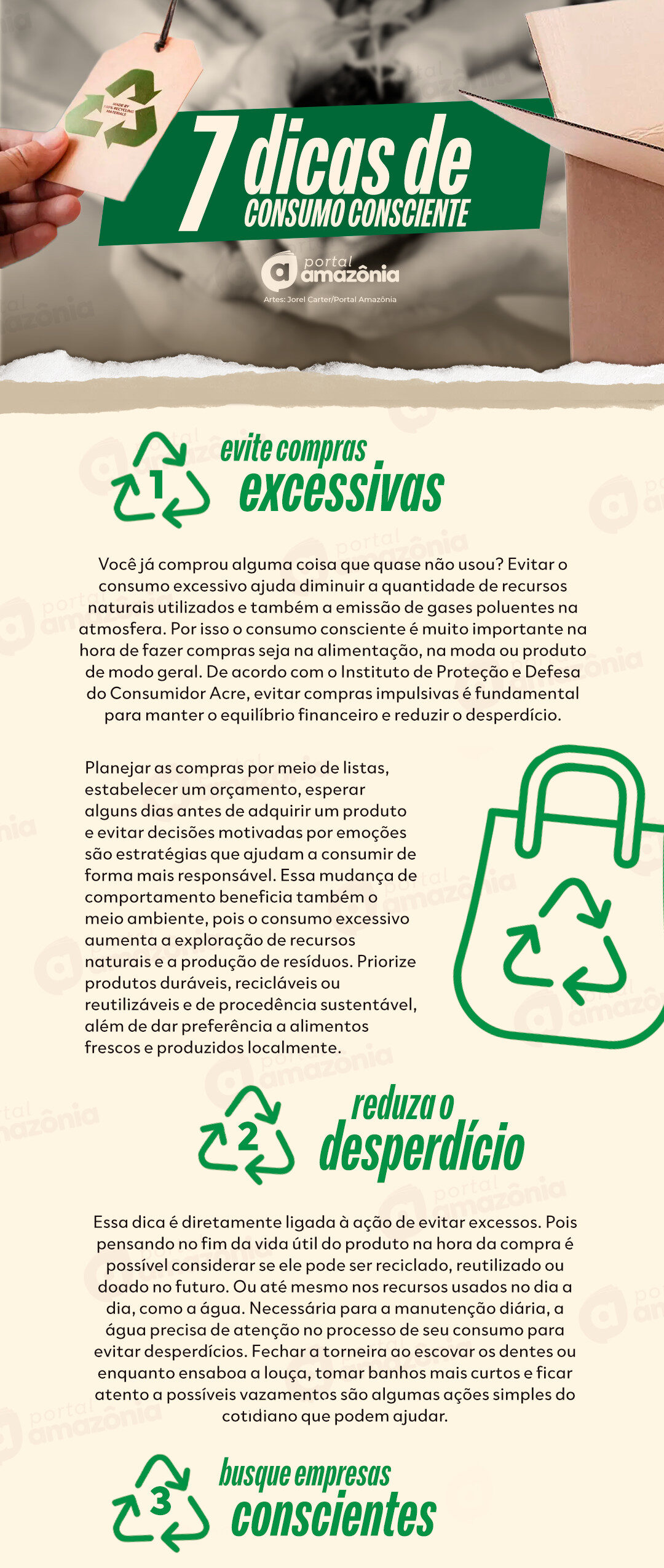 Sete dicas de consumo consciente para evitar desperdício e preservar o meio ambiente