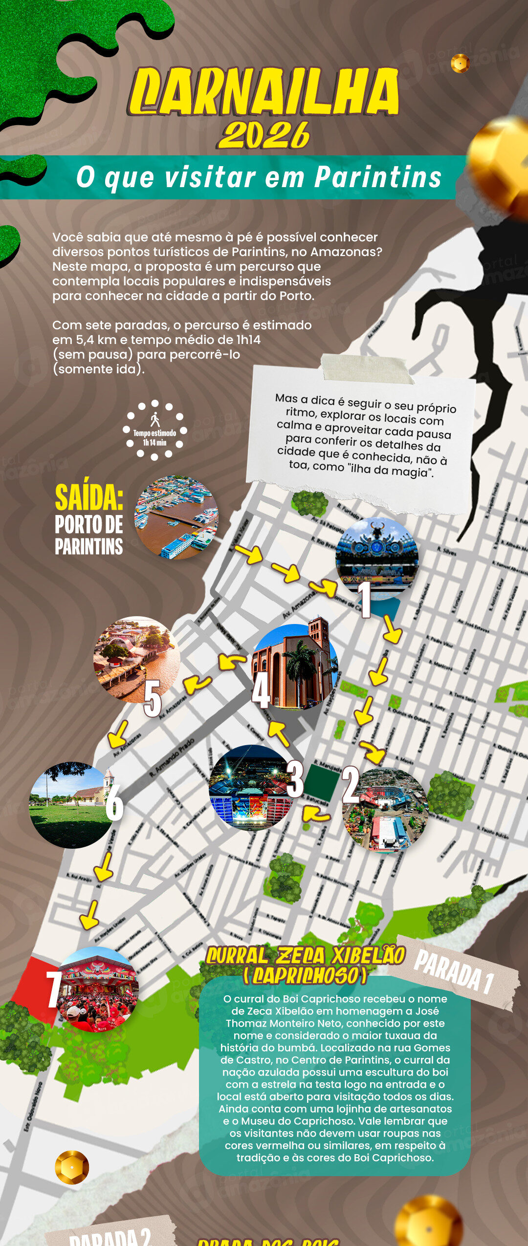 Sete locais para visitar em Parintins durante o Carnailha 2026