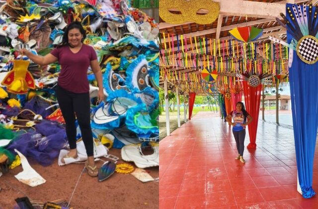 Empreendedora reutiliza material do Carnaval no Amapá e transforma em decoração