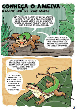 lagarto vira história em quadrinhos