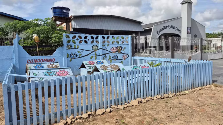 ‘Condomínio das Corujas’: moradores criam abrigo inusitado em calçada em Ji-Paraná