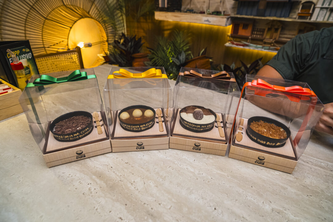 Cuias de Chocolate do restaurante Amazônia na Cuia.