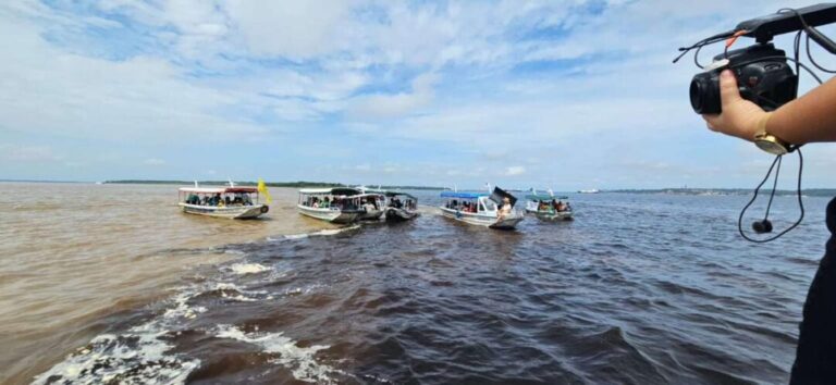 Fórum realiza romaria no Dia Mundial da Água com barqueata até o Encontro das Águas
