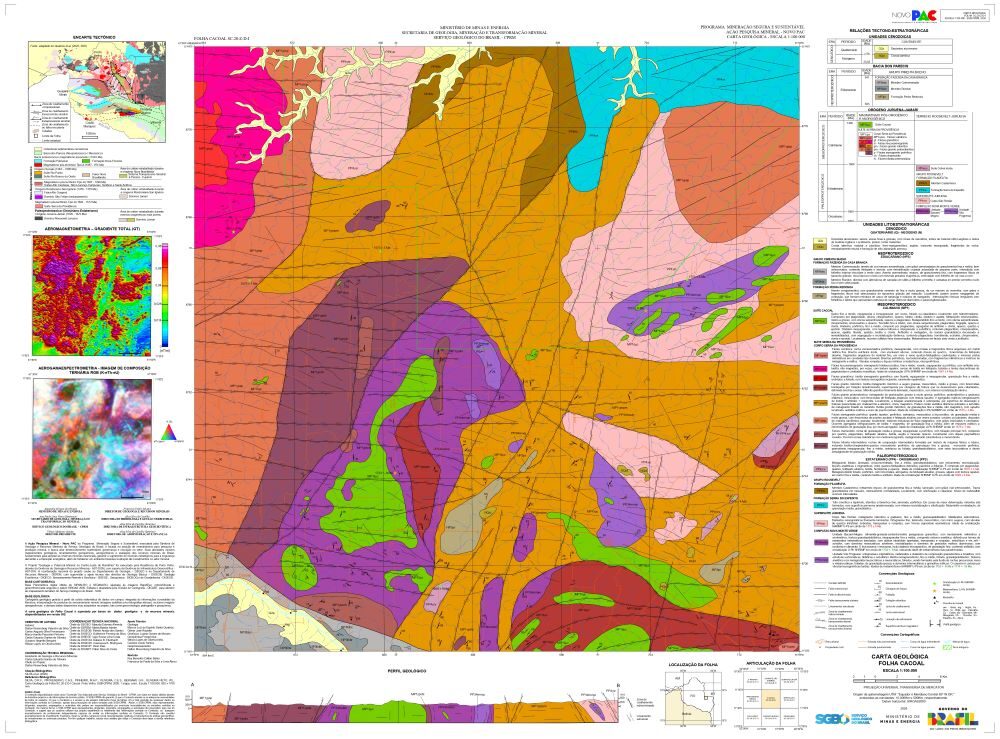SGB divulga dados de geologia Rondônia: 8 bens minerais são de interesse econômico