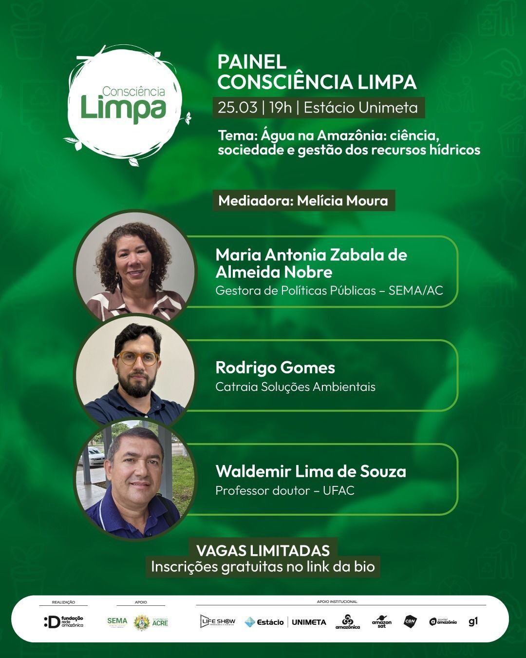 Debate do Painel Consciência Limpa no Acre aborda gestão de recursos hídricos