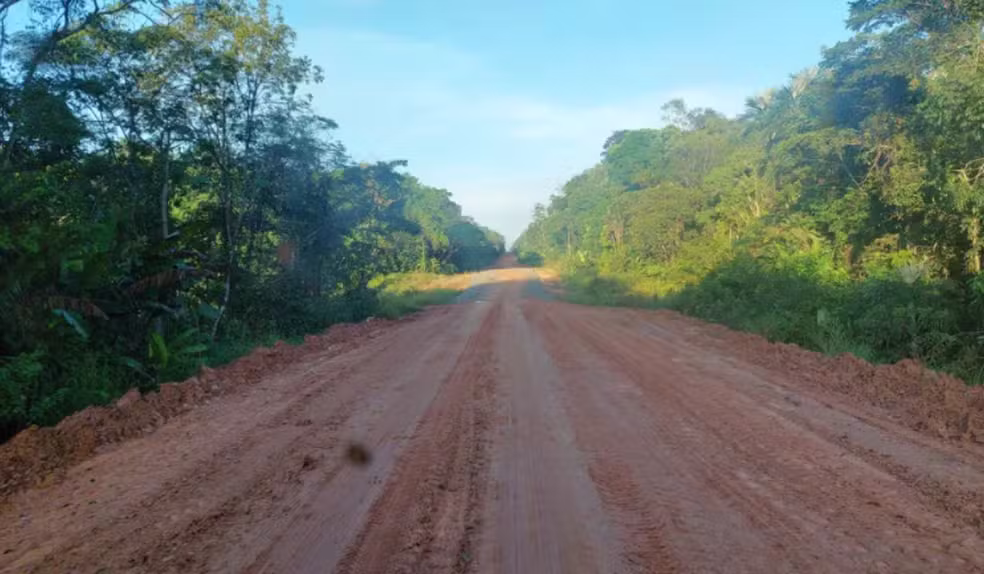 BR-319. Foto: Reprodução/Rede Amazônica
