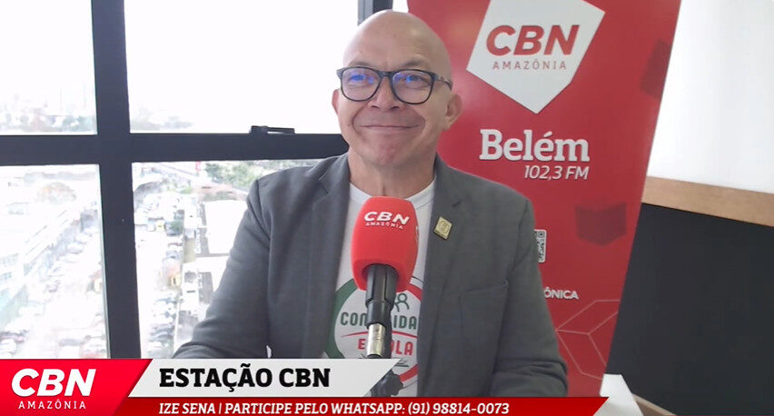 Engenheiro sanistarista Valdinei Mendes explicou sobre os desafios das  perdas de águas. Foto: Reprodução/Youtube-CBN Amazônia