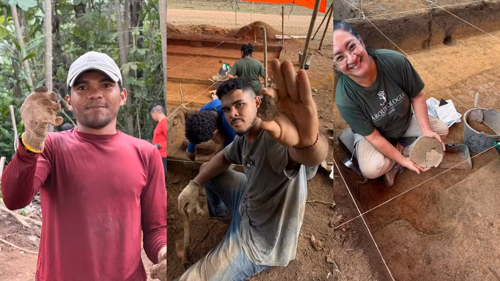 Artefatos de pedra lascada são encontrados em escavação no sul do Amapá