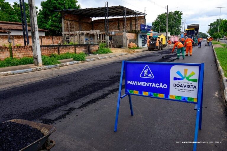 Boa Vista avança com recapeamento da Avenida Nazaré Filgueiras no Pintolândia