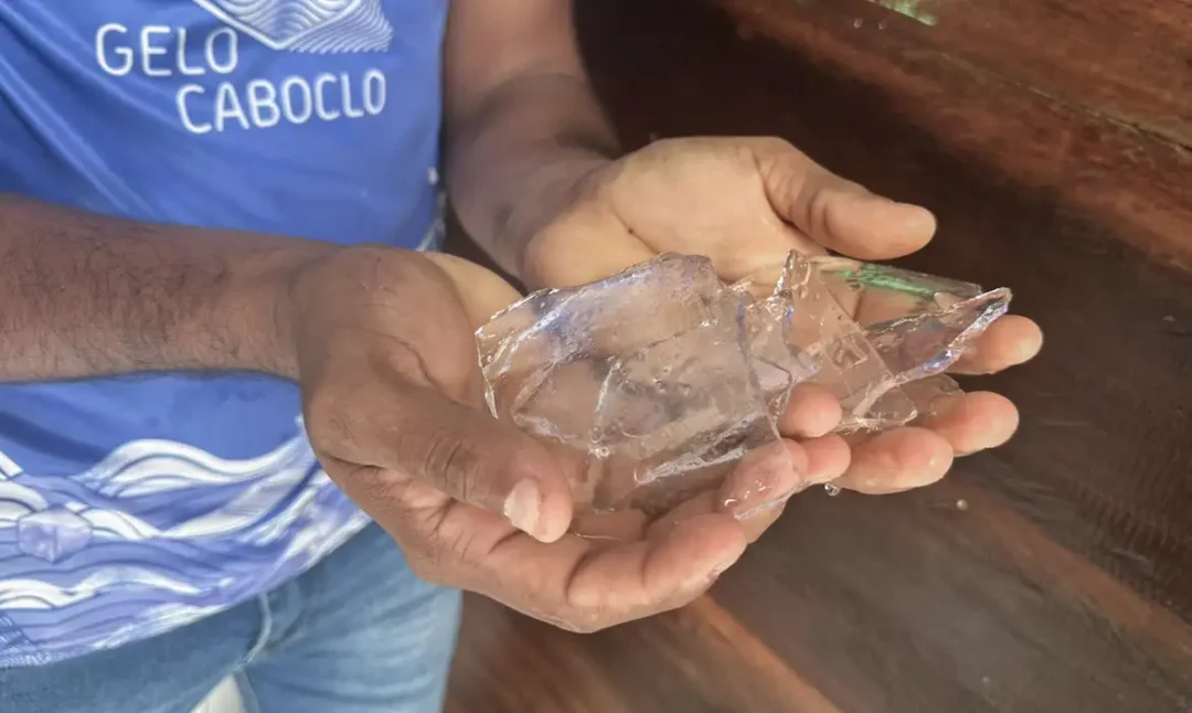 gelo fabricado na RDS Rio Negro