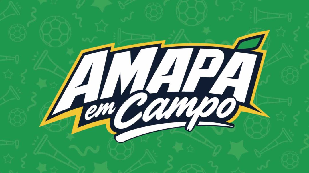 Imagem colorida mostra logo do Amapá em Campo