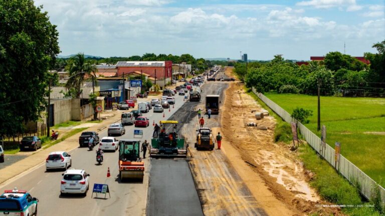 Com duplicação da Avenida Venezuela, Prefeitura inicia asfaltamento e amplia mobilidade urbana