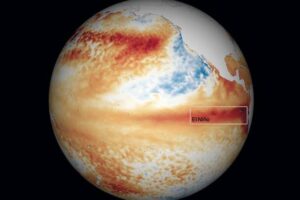Imagem colorida mostra formação de El Niño