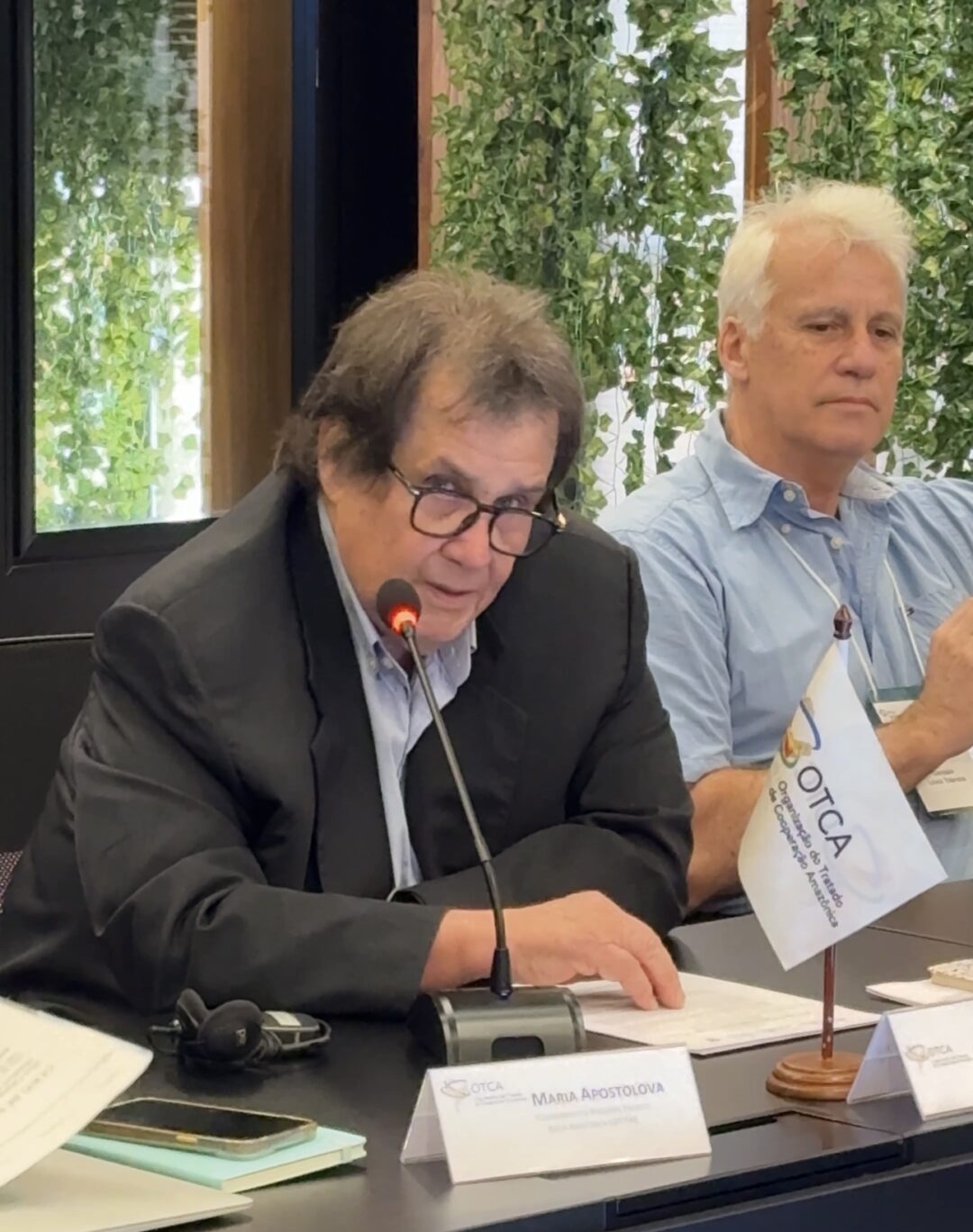 coordenador de Meio Ambiente da OTCA, Carlos Salinas, em participação durante a Mesa, para abordar sobre Projeto Bacia Amazônica