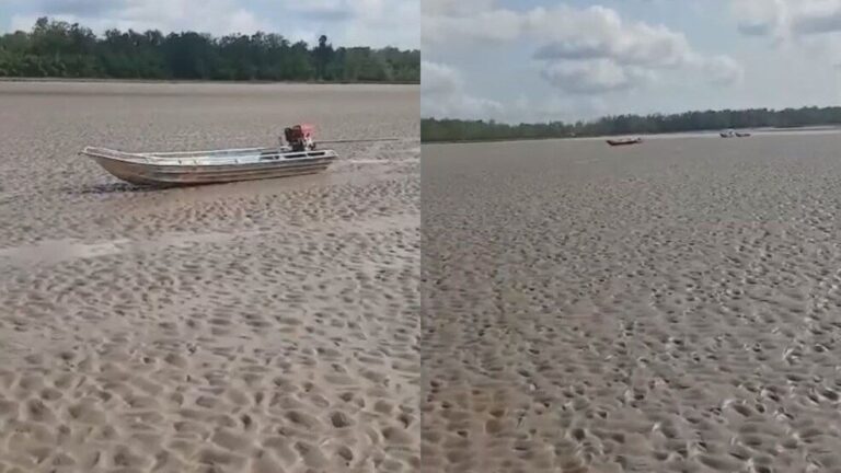 Seca e assoreamento isolam comunidades do Bailique, no Amapá