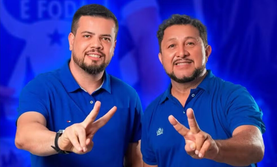 Diego Mascarenhas e Edwan Oliveira, novo presidente e atual-presidente do Caprichoso