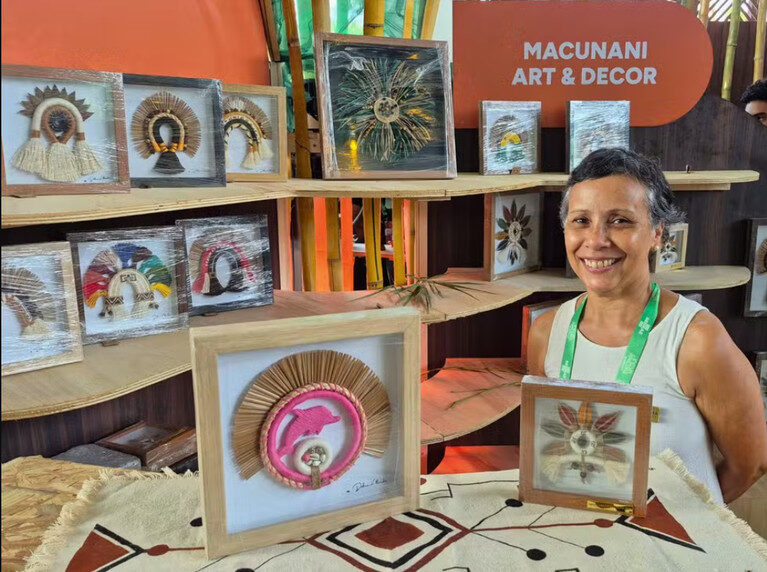 No Acre, artista plástica aposta em materiais sustentáveis para criar obras inspiradas na Amazônia