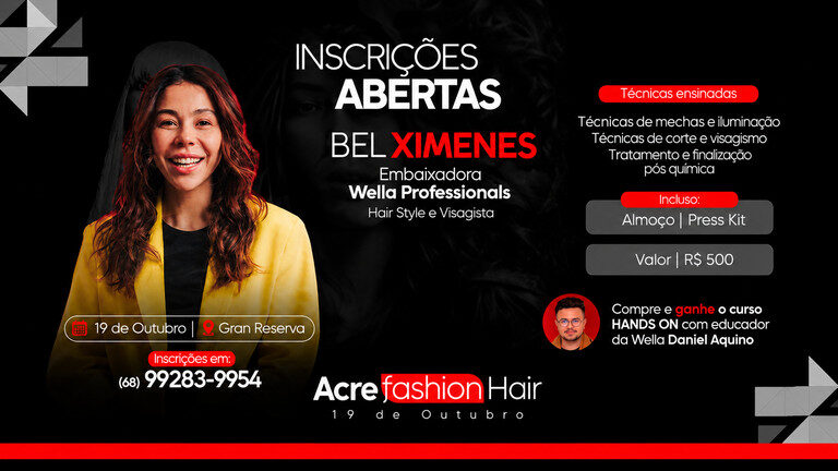 Acre Fashion Hair chega à 5ª edição com embaixadora da Wella Professionals e um dia inteiro de workshops
