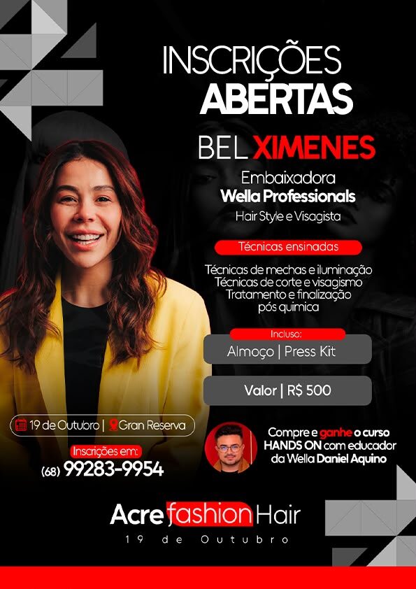 Acre Fashion Hair chega à 5ª edição com embaixadora da Wella Professionals e um dia inteiro de workshops